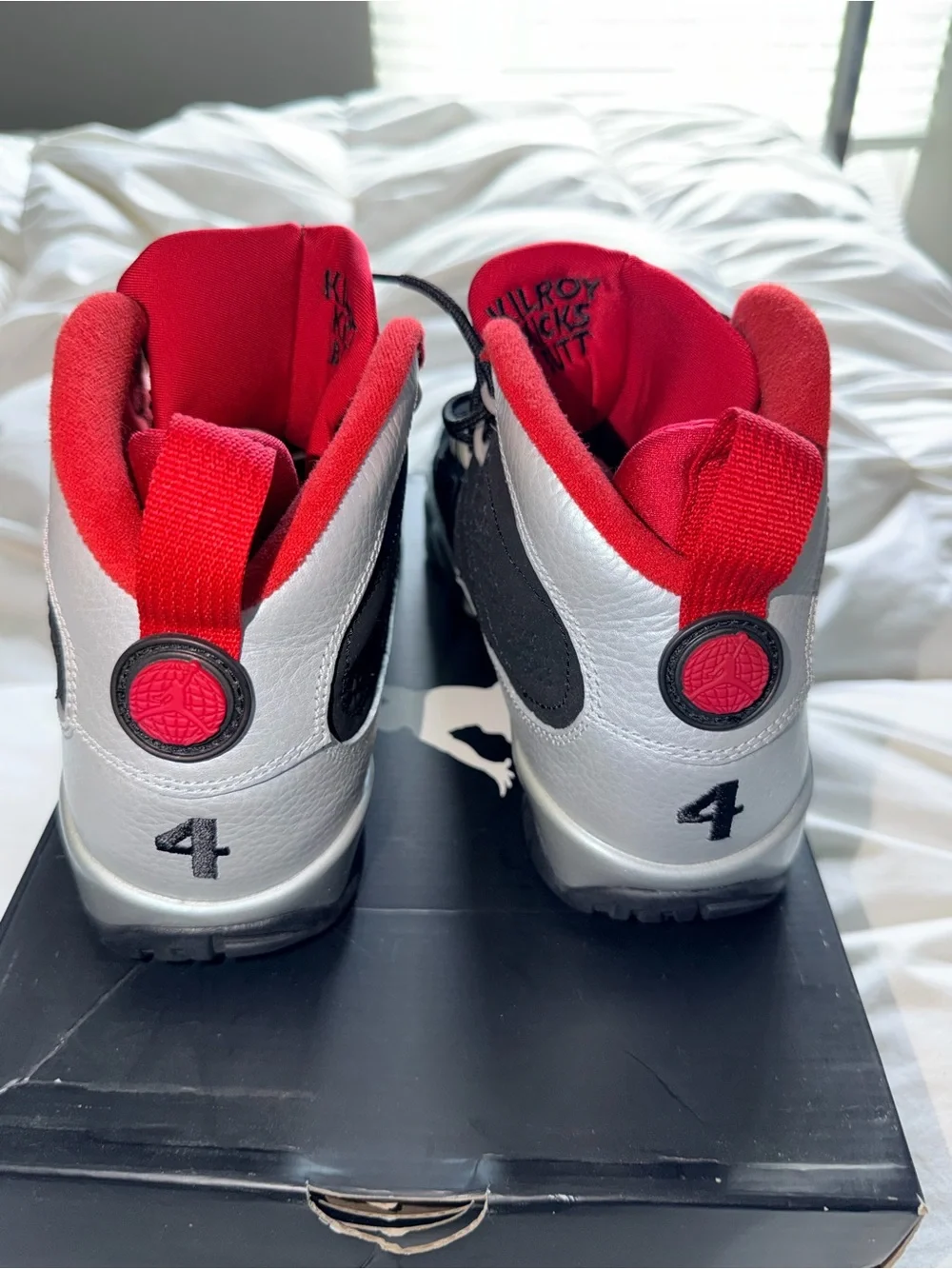 Air Jordan 9 Retro Johnny Kilroy Black Silver Red Men’s 8.5 OG Box